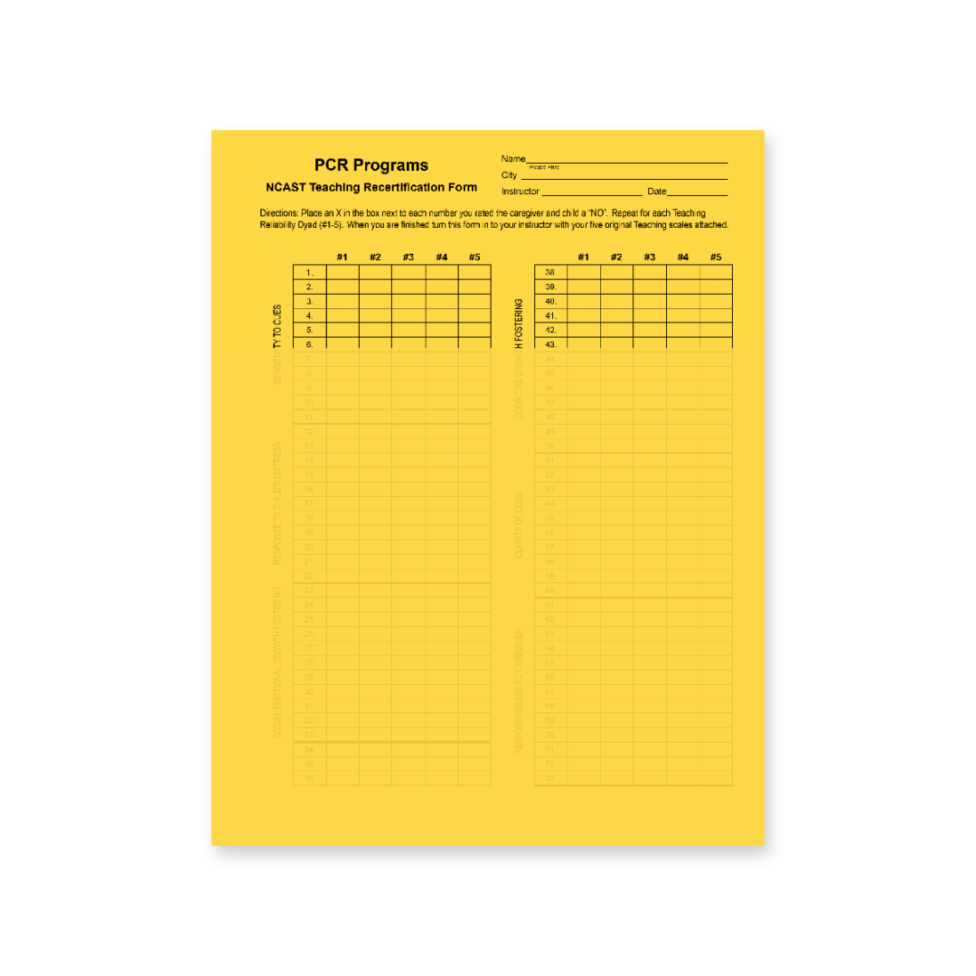 Recertification form teaching parent child relationship programs